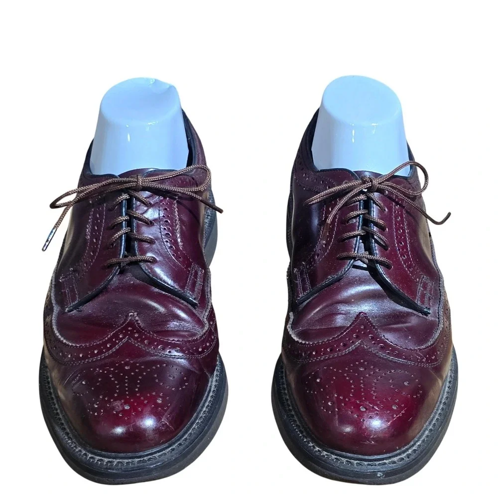 Stuart McGuire 8 D Spring-Step Cushion Oxblood Wingtip Brogue Oxford Oil Resist‎